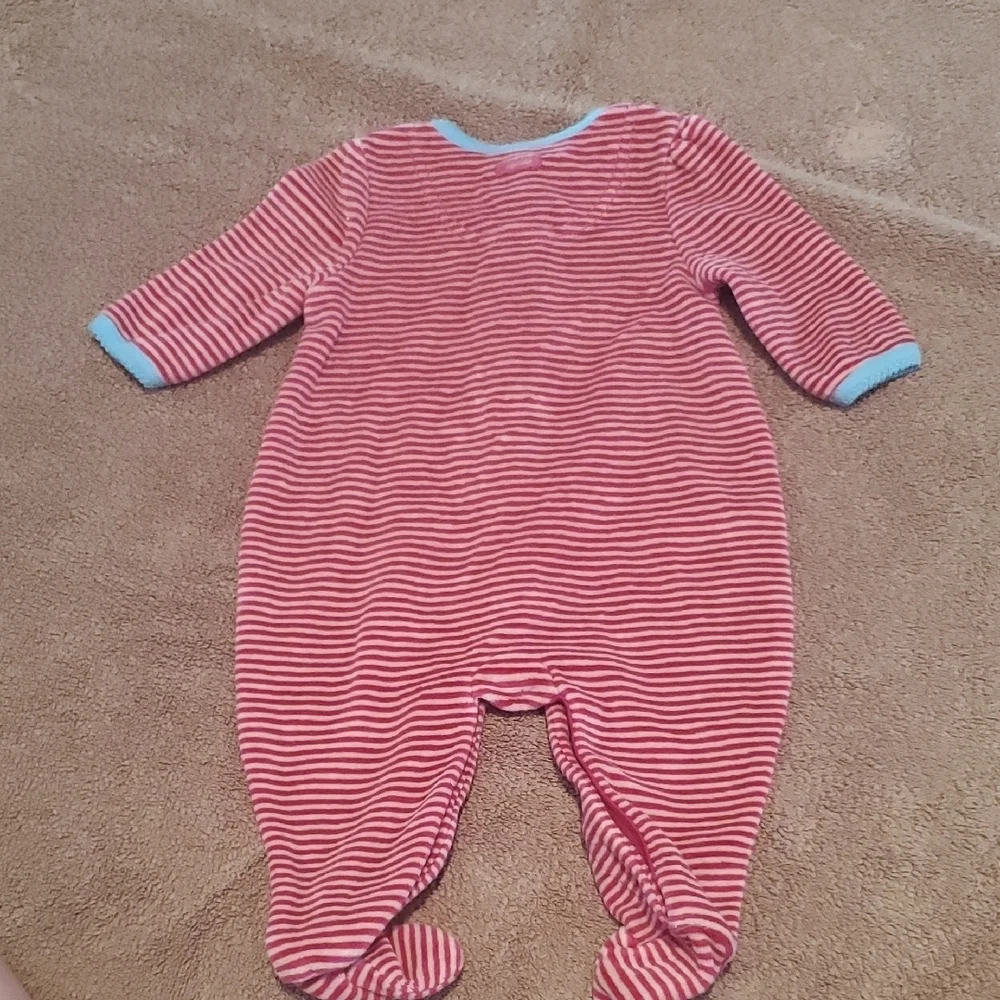 GAP Red and Blue Footies One Piece with Stripes